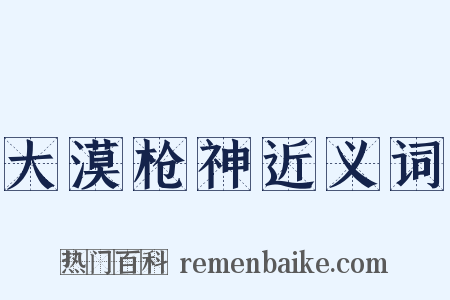 大漠枪神近义词是什么意思的图片